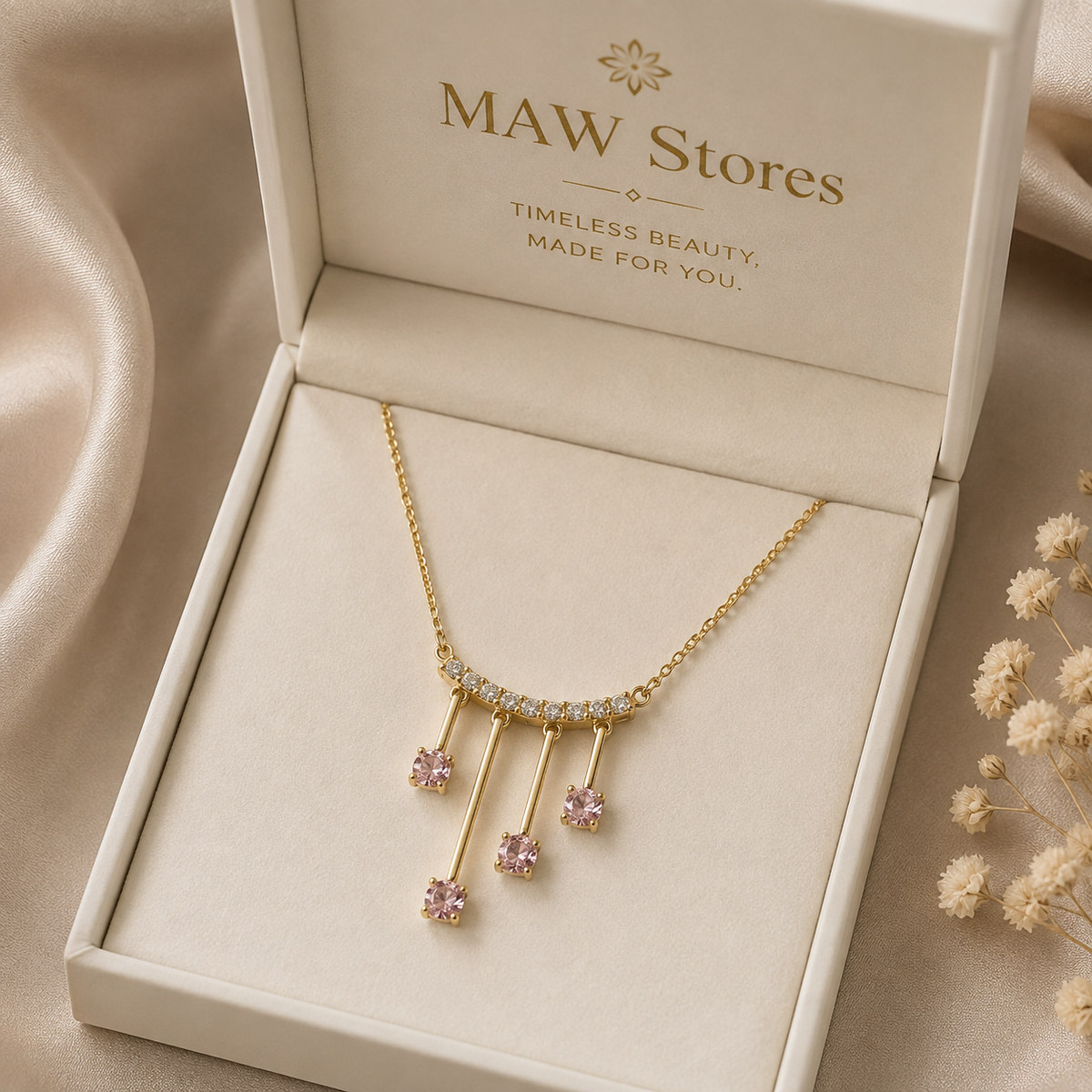 Rosé Cascade Necklace