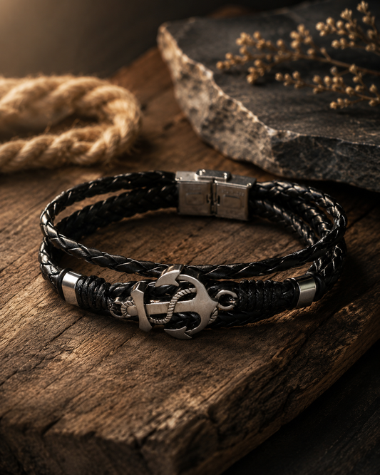 Black Tide Anchor Bracelet