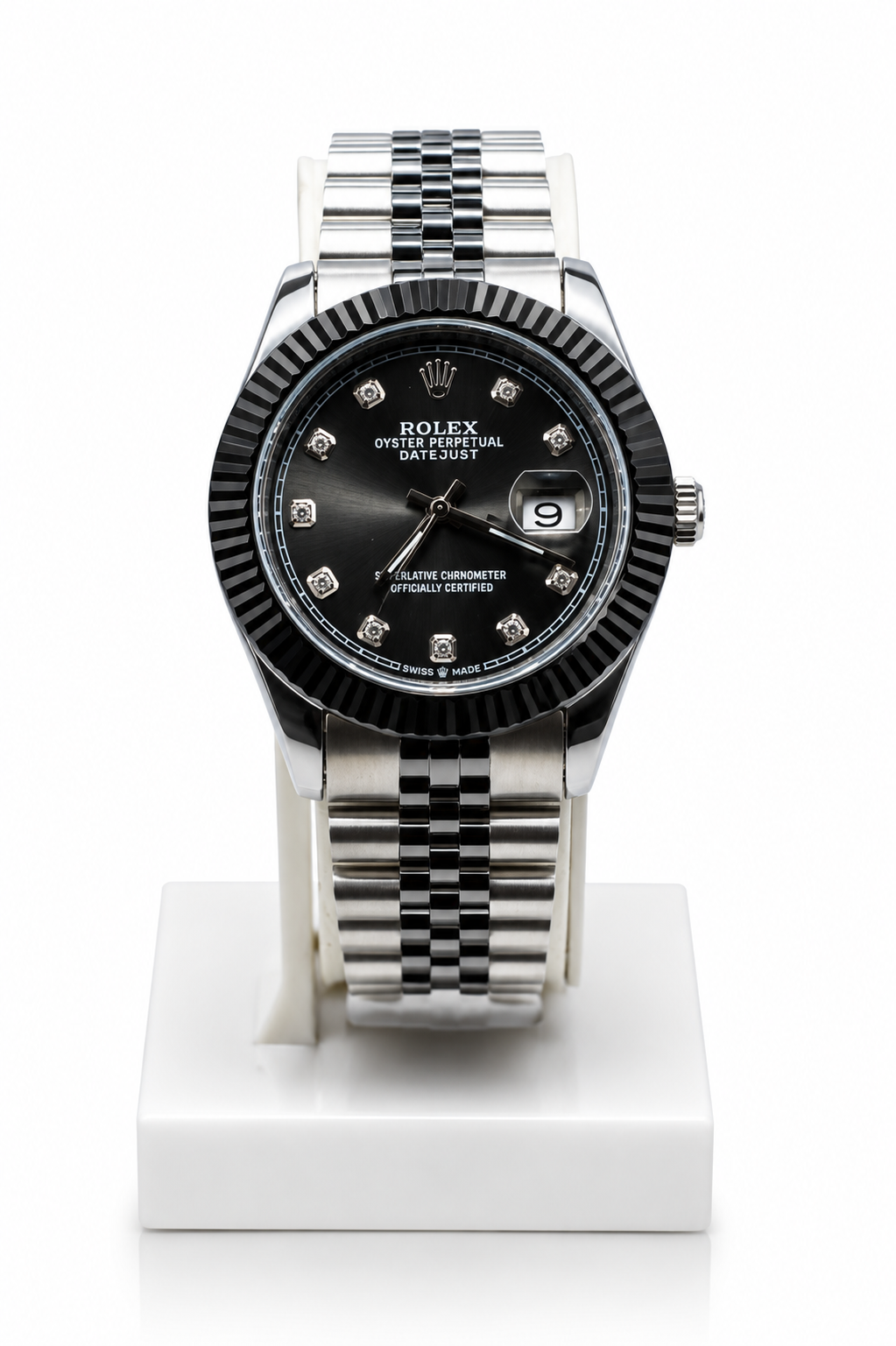 Rolex Black Diamond Datejust Luxury Watch