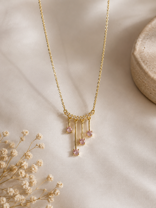 Rosé Cascade Necklace