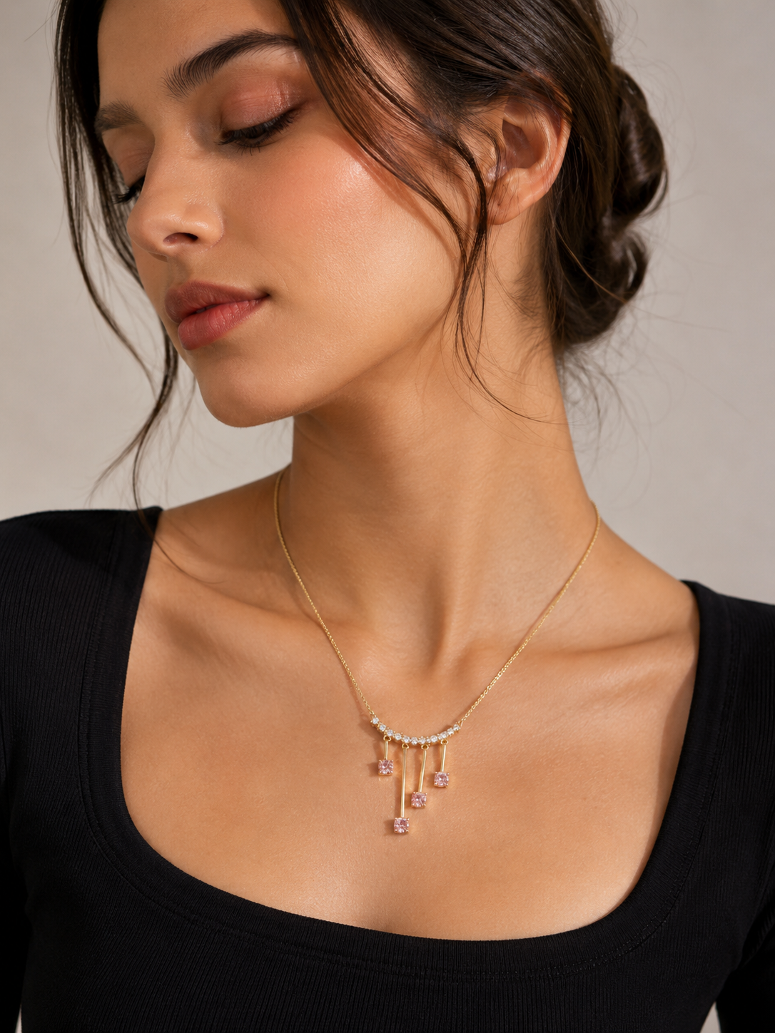 Rosé Cascade Necklace