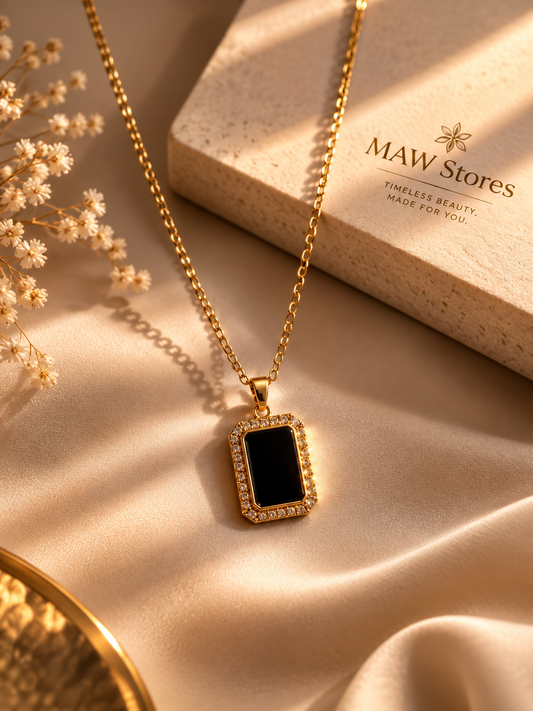 Noir Luxe Pendant Necklace
