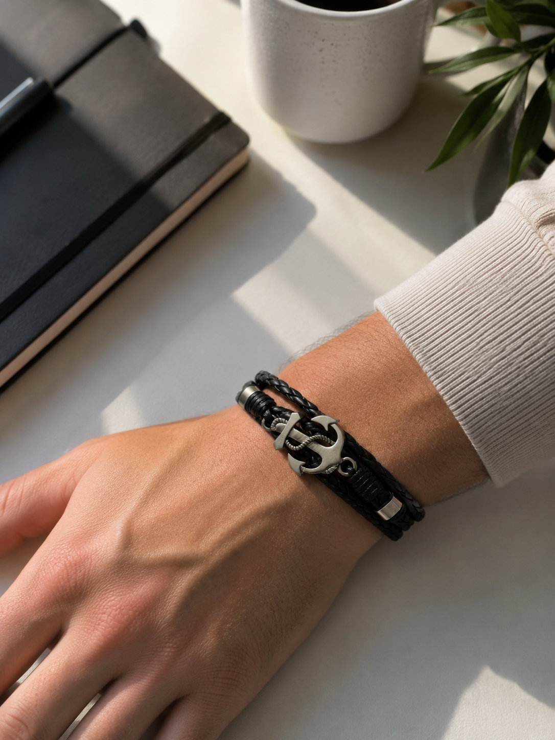 Black Tide Anchor Bracelet