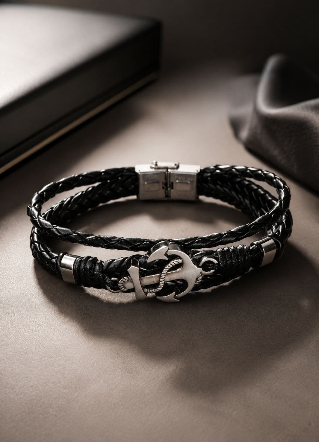 Black Tide Anchor Bracelet