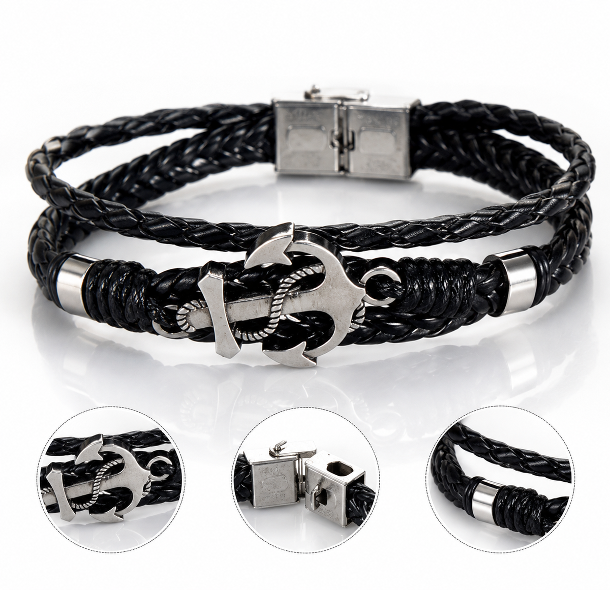 Black Tide Anchor Bracelet