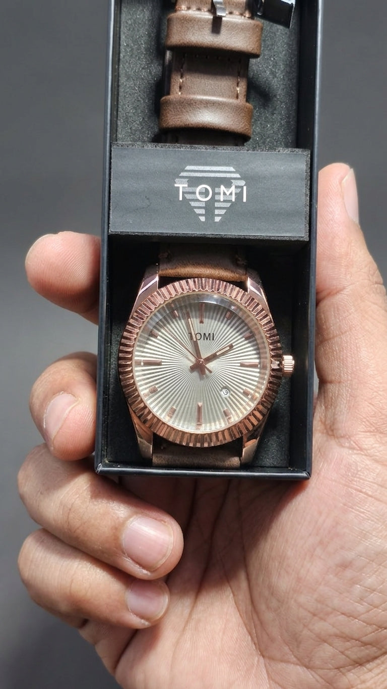 Tomi Rose Gold Classic/Silver Elegance Watch