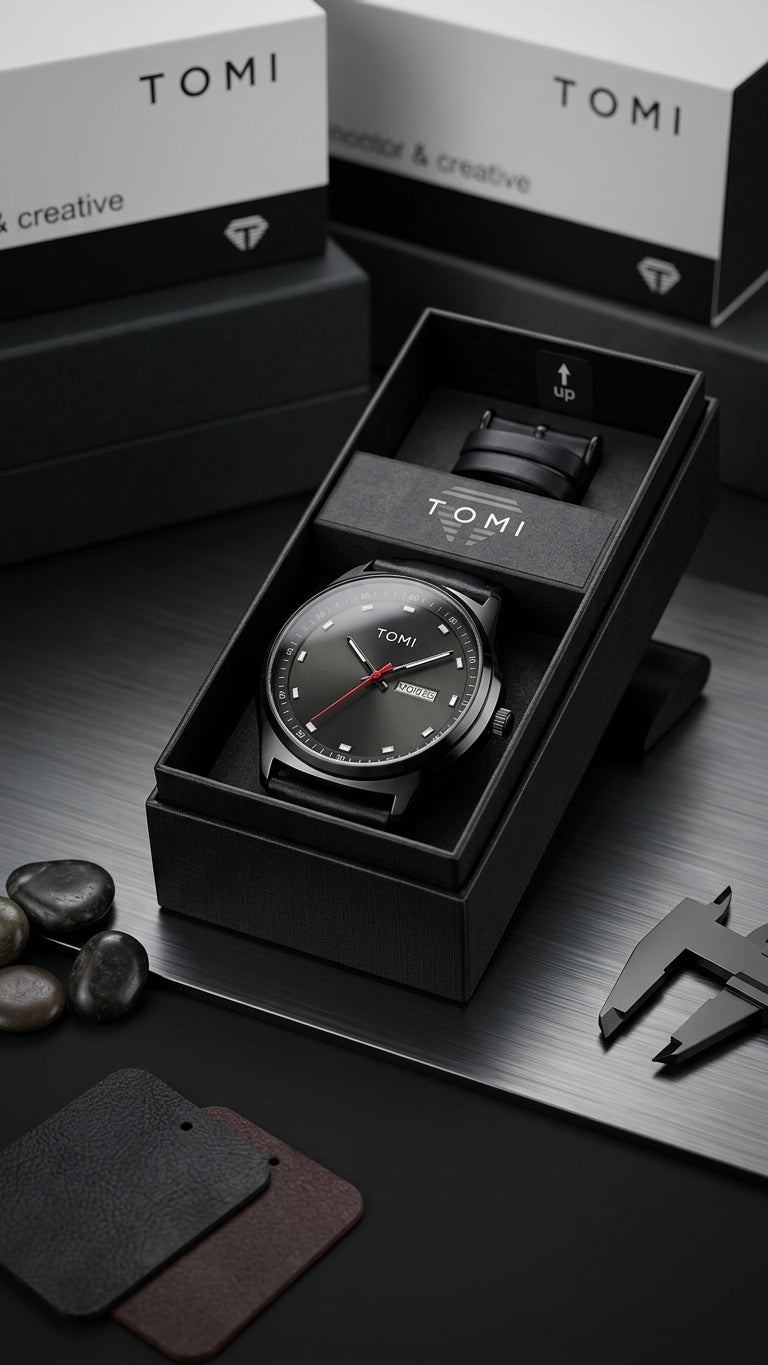 Tomi Noir Day-Date – Black Luxury Watch