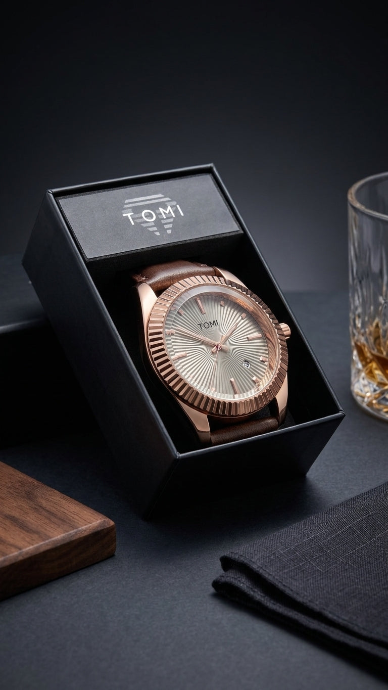 Tomi Rose Gold Classic/Silver Elegance Watch